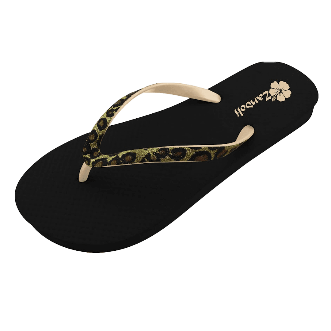Tongs Pailletes Léopard | Zandoli